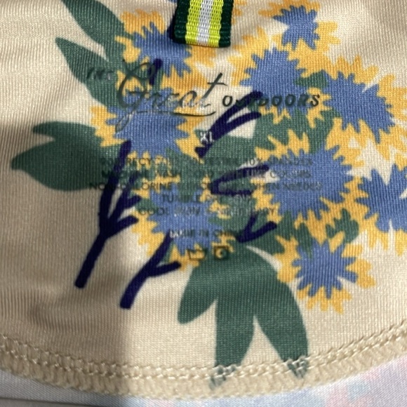 NWT THE GREAT. Boxy Trail Tank Pale Khaki Palisade Floral SZ XL - Picture 7 of 8